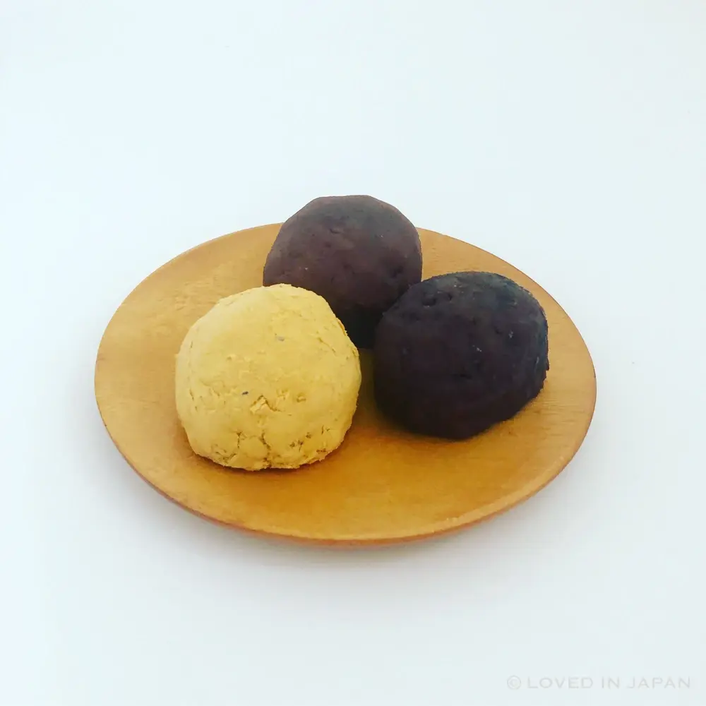 All three varieties of Imanishiken ohagi